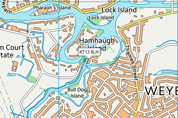 KT13 8LH map - OS VectorMap District (Ordnance Survey) KT13 8LH map - OS VectorMap District (Ordnance Survey)