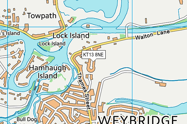 KT13 8NE map - OS VectorMap District (Ordnance Survey) KT13 8NE map - OS VectorMap District (Ordnance Survey)