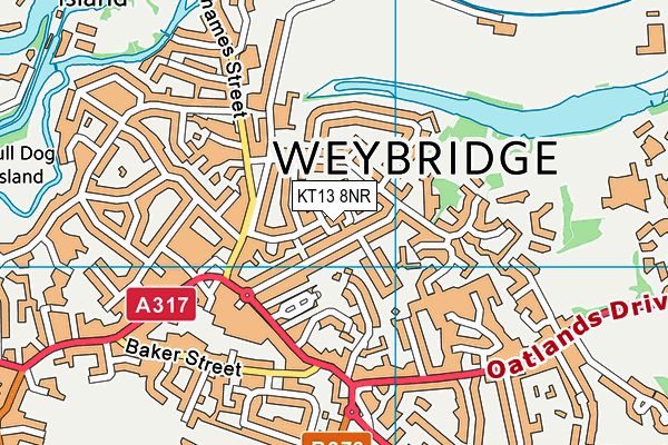 KT13 8NR map - OS VectorMap District (Ordnance Survey) KT13 8NR map - OS VectorMap District (Ordnance Survey)