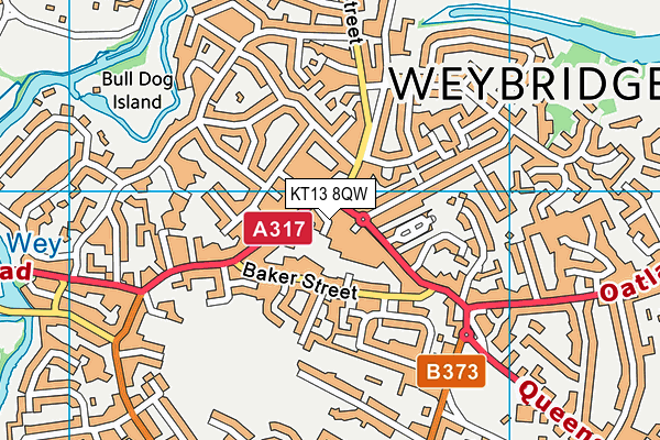 KT13 8QW map - OS VectorMap District (Ordnance Survey) KT13 8QW map - OS VectorMap District (Ordnance Survey)