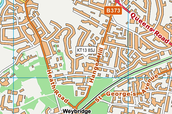 KT13 8SJ map - OS VectorMap District (Ordnance Survey) KT13 8SJ map - OS VectorMap District (Ordnance Survey)