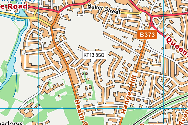 KT13 8SQ map - OS VectorMap District (Ordnance Survey) KT13 8SQ map - OS VectorMap District (Ordnance Survey)