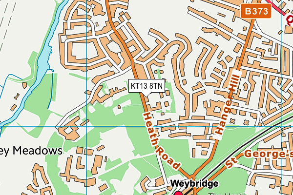 KT13 8TN map - OS VectorMap District (Ordnance Survey) KT13 8TN map - OS VectorMap District (Ordnance Survey)