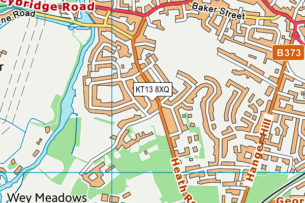 KT13 8XQ map - OS VectorMap District (Ordnance Survey) KT13 8XQ map - OS VectorMap District (Ordnance Survey)