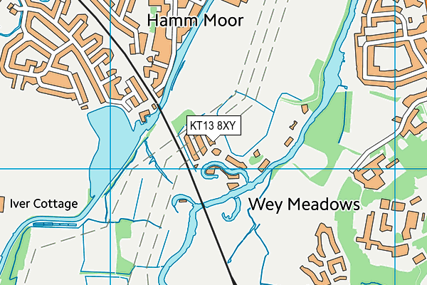 KT13 8XY map - OS VectorMap District (Ordnance Survey) KT13 8XY map - OS VectorMap District (Ordnance Survey)