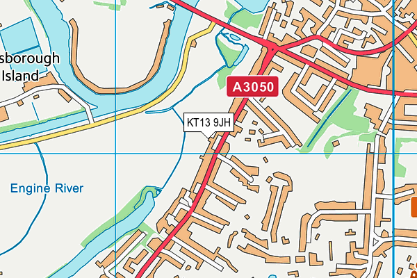 KT13 9JH map - OS VectorMap District (Ordnance Survey) KT13 9JH map - OS VectorMap District (Ordnance Survey)