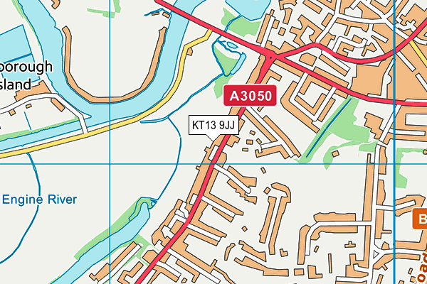 KT13 9JJ map - OS VectorMap District (Ordnance Survey) KT13 9JJ map - OS VectorMap District (Ordnance Survey)