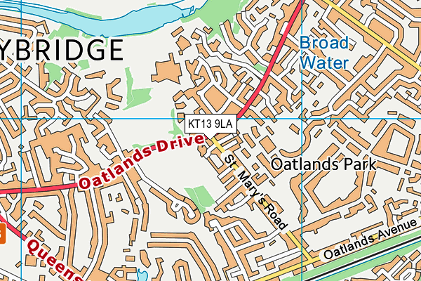 KT13 9LA map - OS VectorMap District (Ordnance Survey) KT13 9LA map - OS VectorMap District (Ordnance Survey)