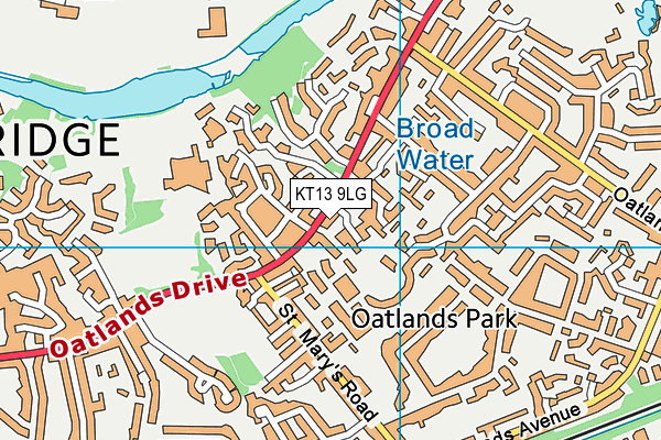 KT13 9LG map - OS VectorMap District (Ordnance Survey) KT13 9LG map - OS VectorMap District (Ordnance Survey)