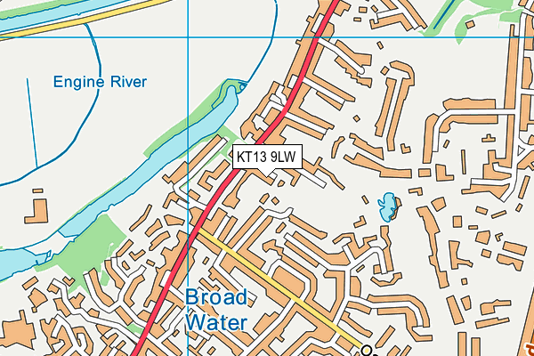 KT13 9LW map - OS VectorMap District (Ordnance Survey) KT13 9LW map - OS VectorMap District (Ordnance Survey)