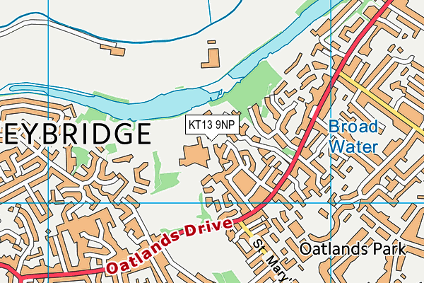 KT13 9NP map - OS VectorMap District (Ordnance Survey) KT13 9NP map - OS VectorMap District (Ordnance Survey)