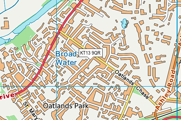 KT13 9QR map - OS VectorMap District (Ordnance Survey) KT13 9QR map - OS VectorMap District (Ordnance Survey)