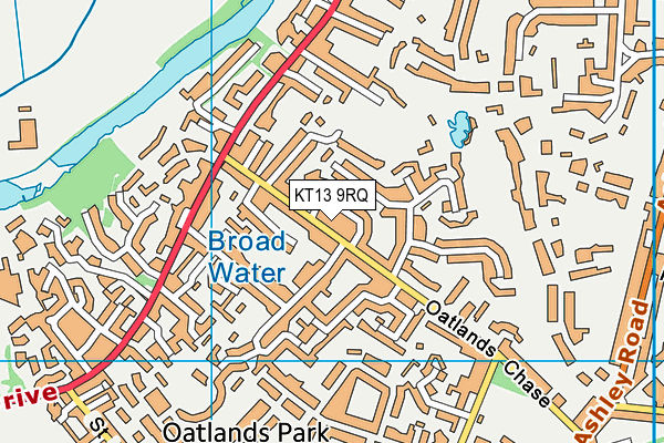 KT13 9RQ map - OS VectorMap District (Ordnance Survey) KT13 9RQ map - OS VectorMap District (Ordnance Survey)