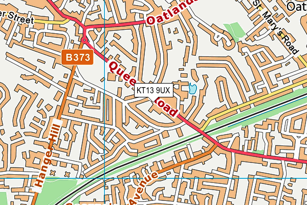 KT13 9UX map - OS VectorMap District (Ordnance Survey) KT13 9UX map - OS VectorMap District (Ordnance Survey)