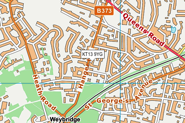 KT13 9YG map - OS VectorMap District (Ordnance Survey) KT13 9YG map - OS VectorMap District (Ordnance Survey)