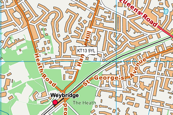 KT13 9YL map - OS VectorMap District (Ordnance Survey) KT13 9YL map - OS VectorMap District (Ordnance Survey)