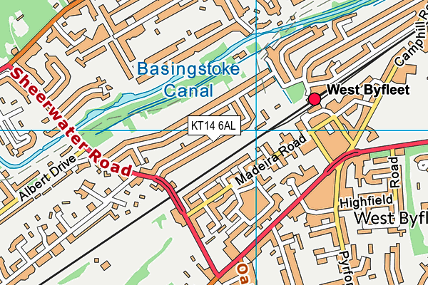 KT14 6AL map - OS VectorMap District (Ordnance Survey) KT14 6AL map - OS VectorMap District (Ordnance Survey)