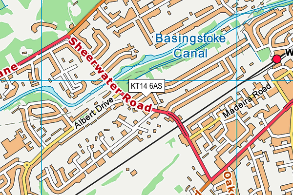 KT14 6AS map - OS VectorMap District (Ordnance Survey) KT14 6AS map - OS VectorMap District (Ordnance Survey)