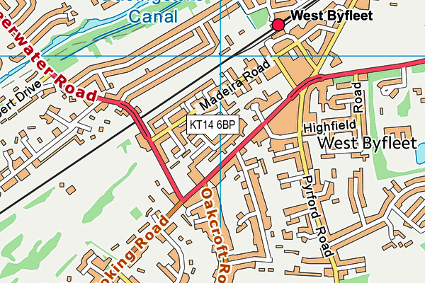 KT14 6BP map - OS VectorMap District (Ordnance Survey) KT14 6BP map - OS VectorMap District (Ordnance Survey)
