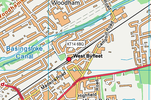 KT14 6BQ map - OS VectorMap District (Ordnance Survey) KT14 6BQ map - OS VectorMap District (Ordnance Survey)