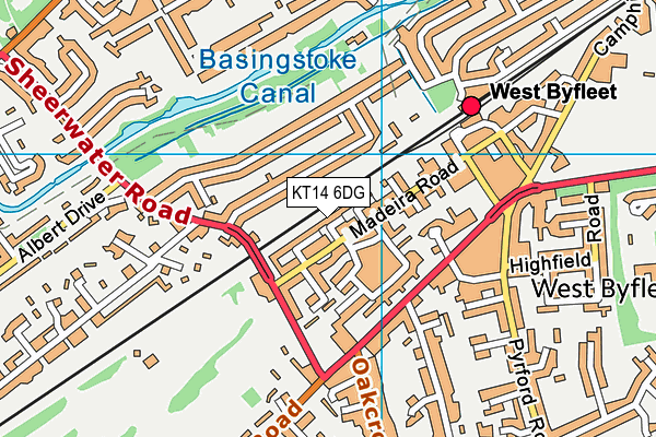 KT14 6DG map - OS VectorMap District (Ordnance Survey) KT14 6DG map - OS VectorMap District (Ordnance Survey)