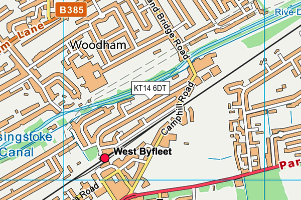 KT14 6DT map - OS VectorMap District (Ordnance Survey) KT14 6DT map - OS VectorMap District (Ordnance Survey)
