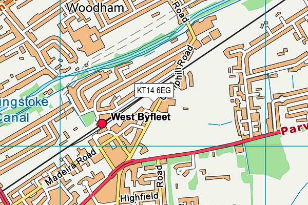 KT14 6EG map - OS VectorMap District (Ordnance Survey) KT14 6EG map - OS VectorMap District (Ordnance Survey)