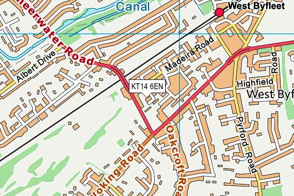 KT14 6EN map - OS VectorMap District (Ordnance Survey) KT14 6EN map - OS VectorMap District (Ordnance Survey)