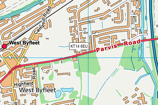 KT14 6EU map - OS VectorMap District (Ordnance Survey) KT14 6EU map - OS VectorMap District (Ordnance Survey)