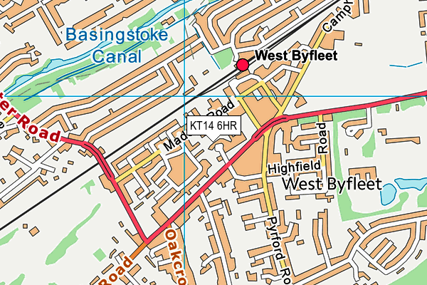 KT14 6HR map - OS VectorMap District (Ordnance Survey) KT14 6HR map - OS VectorMap District (Ordnance Survey)