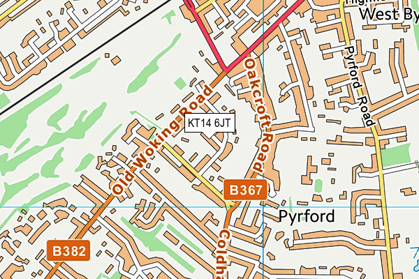 KT14 6JT map - OS VectorMap District (Ordnance Survey) KT14 6JT map - OS VectorMap District (Ordnance Survey)