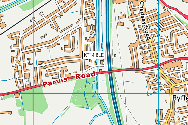 KT14 6LE map - OS VectorMap District (Ordnance Survey) KT14 6LE map - OS VectorMap District (Ordnance Survey)