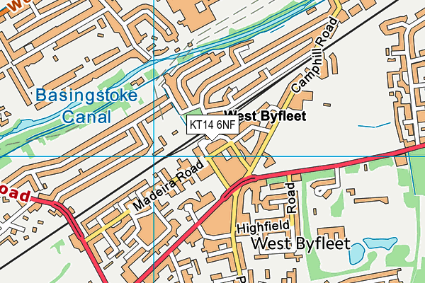 KT14 6NF map - OS VectorMap District (Ordnance Survey) KT14 6NF map - OS VectorMap District (Ordnance Survey)