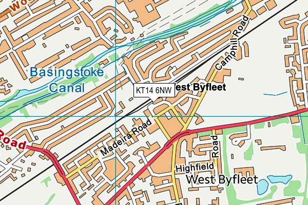 KT14 6NW map - OS VectorMap District (Ordnance Survey) KT14 6NW map - OS VectorMap District (Ordnance Survey)