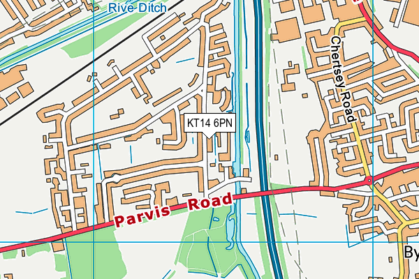 KT14 6PN map - OS VectorMap District (Ordnance Survey) KT14 6PN map - OS VectorMap District (Ordnance Survey)