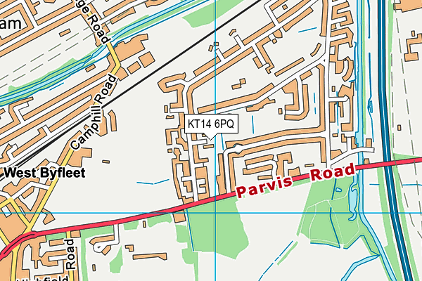 KT14 6PQ map - OS VectorMap District (Ordnance Survey) KT14 6PQ map - OS VectorMap District (Ordnance Survey)
