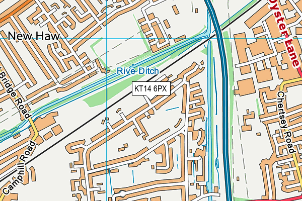 KT14 6PX map - OS VectorMap District (Ordnance Survey) KT14 6PX map - OS VectorMap District (Ordnance Survey)
