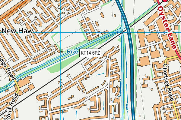 KT14 6PZ map - OS VectorMap District (Ordnance Survey) KT14 6PZ map - OS VectorMap District (Ordnance Survey)