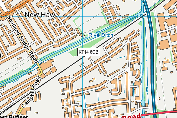 KT14 6QB map - OS VectorMap District (Ordnance Survey) KT14 6QB map - OS VectorMap District (Ordnance Survey)