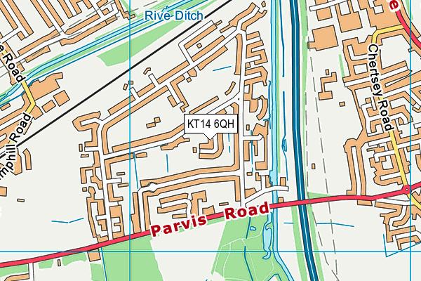 KT14 6QH map - OS VectorMap District (Ordnance Survey) KT14 6QH map - OS VectorMap District (Ordnance Survey)