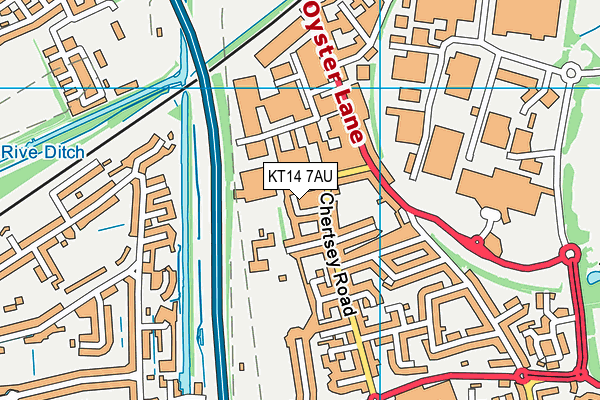KT14 7AU map - OS VectorMap District (Ordnance Survey) KT14 7AU map - OS VectorMap District (Ordnance Survey)