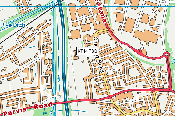 KT14 7BQ map - OS VectorMap District (Ordnance Survey) KT14 7BQ map - OS VectorMap District (Ordnance Survey)