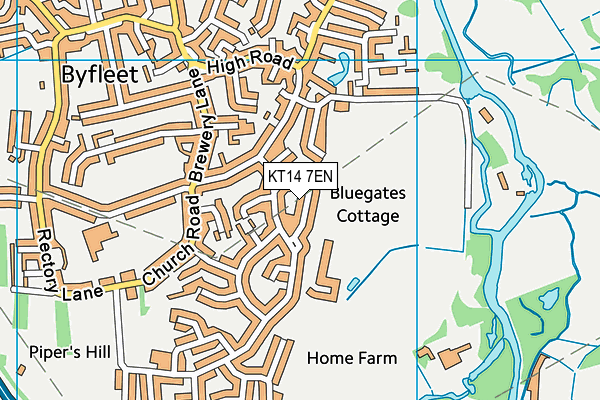 KT14 7EN map - OS VectorMap District (Ordnance Survey) KT14 7EN map - OS VectorMap District (Ordnance Survey)