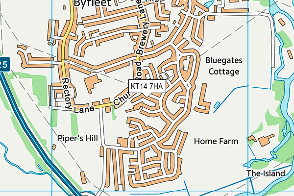 KT14 7HA map - OS VectorMap District (Ordnance Survey) KT14 7HA map - OS VectorMap District (Ordnance Survey)