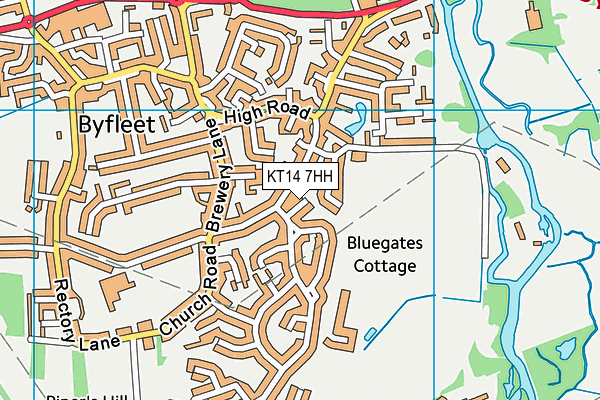 KT14 7HH map - OS VectorMap District (Ordnance Survey) KT14 7HH map - OS VectorMap District (Ordnance Survey)