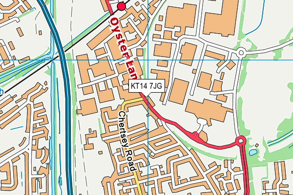 KT14 7JG map - OS VectorMap District (Ordnance Survey) KT14 7JG map - OS VectorMap District (Ordnance Survey)