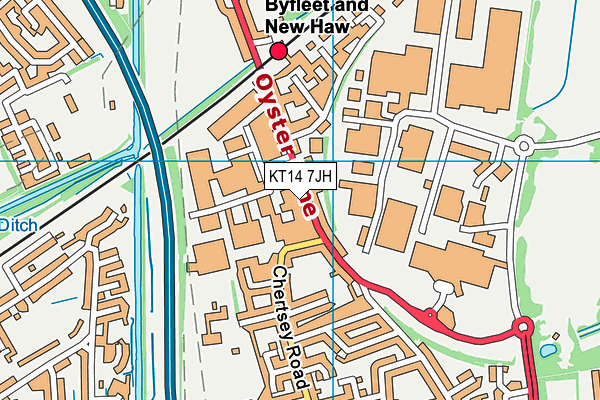KT14 7JH map - OS VectorMap District (Ordnance Survey) KT14 7JH map - OS VectorMap District (Ordnance Survey)