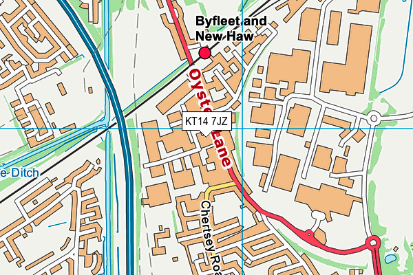 KT14 7JZ map - OS VectorMap District (Ordnance Survey) KT14 7JZ map - OS VectorMap District (Ordnance Survey)