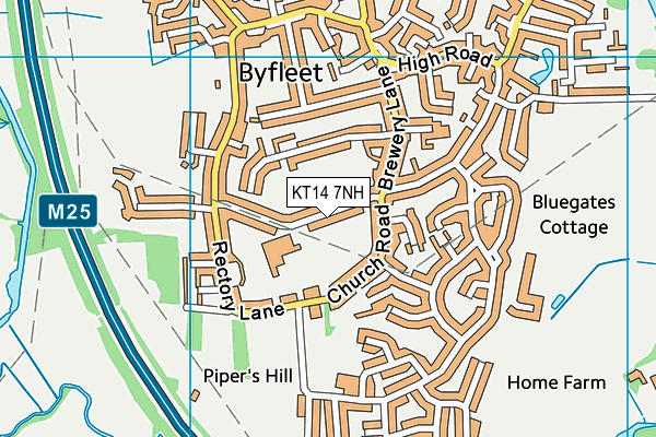 KT14 7NH map - OS VectorMap District (Ordnance Survey) KT14 7NH map - OS VectorMap District (Ordnance Survey)