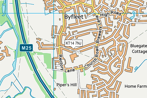 KT14 7NJ map - OS VectorMap District (Ordnance Survey) KT14 7NJ map - OS VectorMap District (Ordnance Survey)